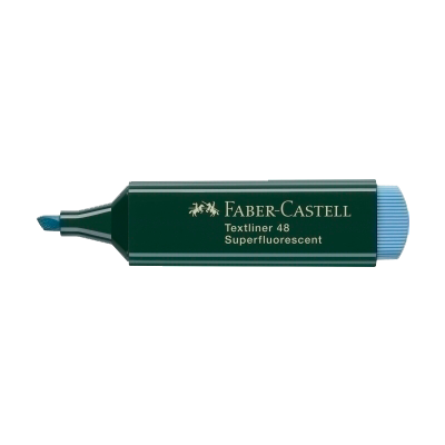 Subrayador Fluor Faber-Castell Textliner 48 Azul && MATERIAL DE OFICINA -  PAPELERÍA