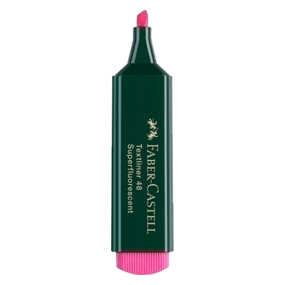 Subrayador Fluor Faber-Castell Textliner 48 Rosa && MATERIAL DE OFICINA -  PAPELERÍA